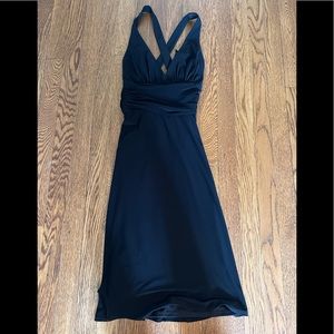 Laundry by Shelli Segal black midi dress